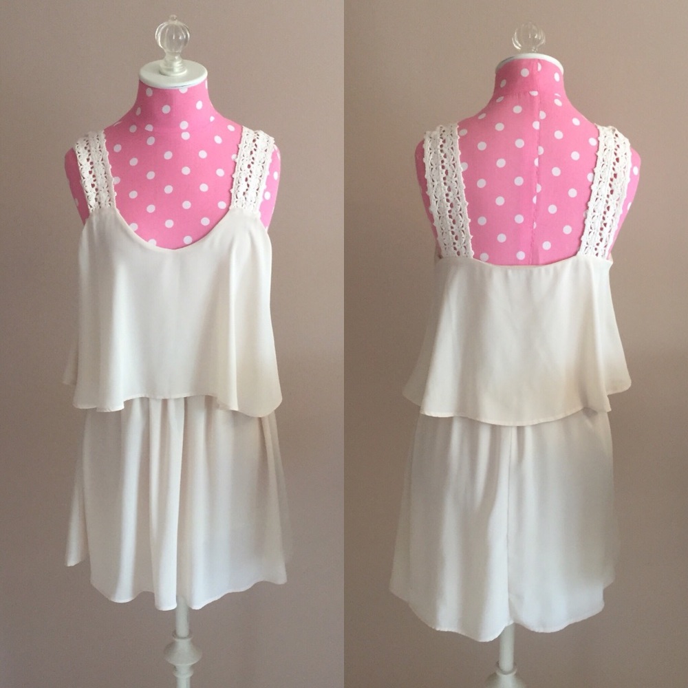 TOBI Cream Double Layer Dress